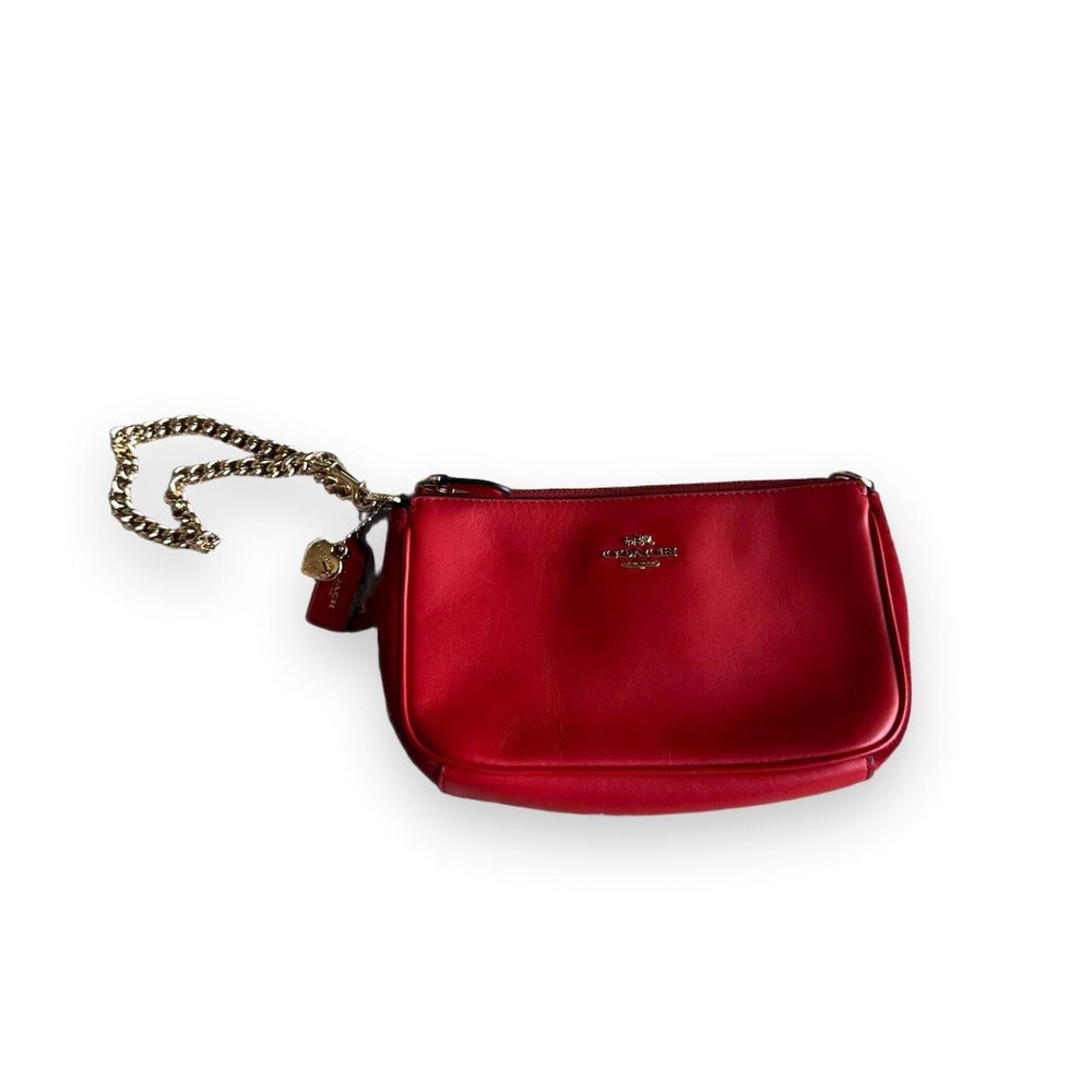 Selena Gomez x Coach Redish Orange Wristlet